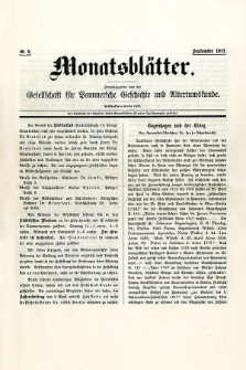 Monatsbl&auml;tter Jhrg. 31, H. 9 (1917)