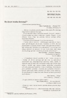 Do drzew trzeba dorosnąć
