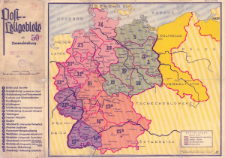Post-Leitgebiete mit Zoneneinteilung : Ma&szlig;stab 1:2 300 000