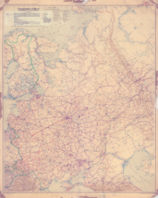 Europ&auml;isches Ru&szlig;land : Verkehrskarte (Eisenbahnen und Stra&szlig;en)