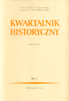 Kwartalnik Historyczny R. 76 nr 3 (1969), Title pages, Contents