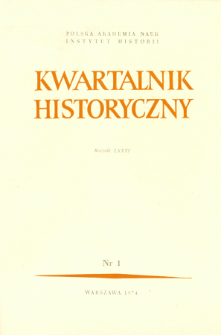 Kwartalnik Historyczny. R. 81 nr 1 (1974), Title pages, Contents