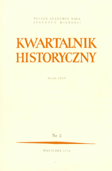 Kwartalnik Historyczny R. 81 nr 2 (1974), Title pages, Contents