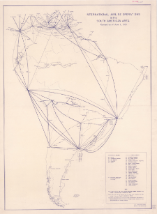 International airline operations in the South American area : [mapa]