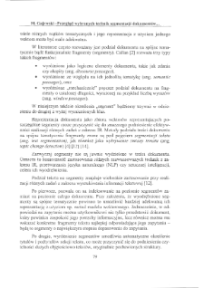 Przegląd wybranych technik segmentacji dokument&oacute;w tekstowych