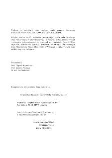 Rozw&oacute;j i zastosowania metod ilościowych i technik informatycznych wspomagających procesy decyzyjne * Rozw&oacute;j i zastosowania technik i technologii informatycznych * Pr&oacute;ba analizy system&oacute;w informacyjnych wspomagających zarządzanie nieruchomościami