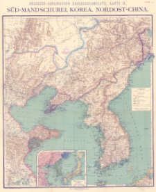 Rusisch-Japanischer Kriegsschauplatz. Karte 2, S&uuml;d-Mandschurei, Korea, Nordost-China