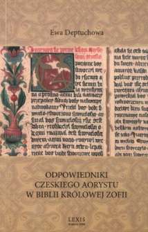 Odpowiedniki czeskiego aorystu w Biblii kr&oacute;lowej Zofii (Genesis-Iosue)