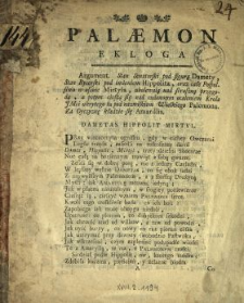 Pal&aelig;mon : Ekloga