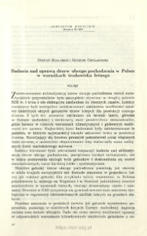 Cultivation of exotic tree species in forest conditions in Poland