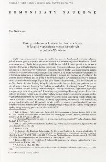 Twórcy retabulum w kościele św. Jakuba w Nysie : w kwestii wyposażenia wnętrz kościelnych w połowie XV wieku