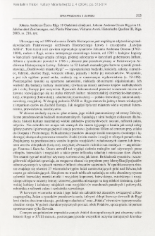 Johans Andreass Ēzens Rīga 18 Gadsimtā zīmējumi. Johann Andreas Oesen Riga im 18. Jahrhundert Zeichungen, red. Pārsla Pēetersone, Vēstures Avoti, Historische Quellen III, Riga 2003 : [recenzja]