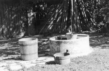 detail of a well with a shadoof