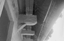 roof setting on a log construction