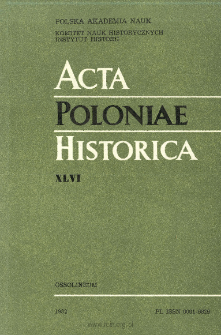 Acta Poloniae Historica. T. 46 (1982), Strony tytułowe, Spis treści