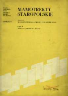 Mamotrekty staropolskie. Cz. 2, Tobias-Prophetia Isaiae