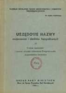 Urzędowe nazwy miejscowości i obiekt&oacute;w fizjograficznych. Nr 27, Powiat opatowski i powiat miejski Ostrowiec Świętokrzyski, wojew&oacute;ztwo kieleckie