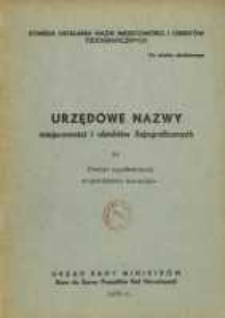 Urzędowe nazwy miejscowości i obiekt&oacute;w fizjograficznych. Nr 34, Powiat szydłowiecki, wojew&oacute;dztwo kieleckie