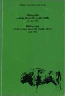 Bibliografia rodzaju Bison (H. Smith, 1827) (do roku 1950)