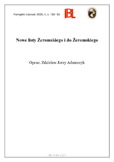 Nowe listy Żeromskiego i do Żeromskiego