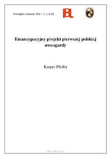Emancypacyjny projekt pierwszej polskiej awangardy