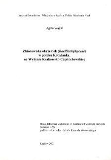 Zbiorowiska okrzemek występujących w potoku Kobylanka na Wyżynie Krakowsko-Częstochowskiej