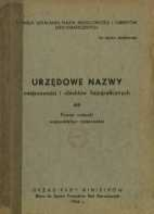Urzędowe nazwy miejscowości i obiekt&oacute;w fizjograficznych. Nr 65; Powiat mielecki, wojew&oacute;dztwo rzeszowskie