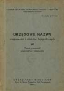Urzędowe nazwy miejscowości i obiekt&oacute;w fizjograficznych. Nr 68; Powiat przeworski wojew&oacute;dztwo rzeszowskie