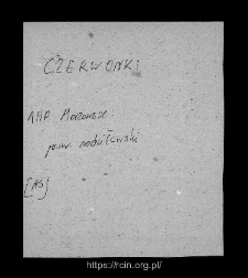 Czerwonki. Files of Wizna district in the Middle Ages. Files of Historico-Geographical Dictionary of Masovia in the Middle Ages