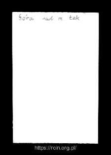 G&oacute;ra. Files of Wizna district in the Middle Ages. Files of Historico-Geographical Dictionary of Masovia in the Middle Ages