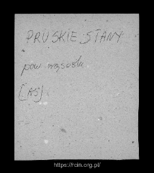 Pruskiestany. Files of Wizna district in the Middle Ages. Files of Historico-Geographical Dictionary of Masovia in the Middle Ages