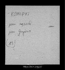 Konopki. Files of Wizna district in the Middle Ages. Files of Historico-Geographical Dictionary of Masovia in the Middle Ages