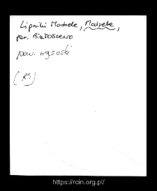 Modzele. Files of Wizna district in the Middle Ages. Files of Historico-Geographical Dictionary of Masovia in the Middle Ages