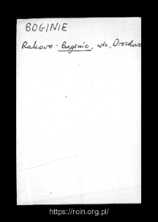 Rakowo-Boginie. Files of Wizna district in the Middle Ages. Files of Historico-Geographical Dictionary of Masovia in the Middle Ages