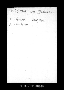 Rostki. Files of Wizna district in the Middle Ages. Files of Historico-Geographical Dictionary of Masovia in the Middle Ages