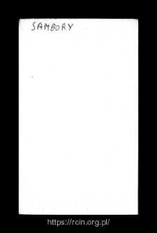 Sambory. Files of Wizna district in the Middle Ages. Files of Historico-Geographical Dictionary of Masovia in the Middle Ages