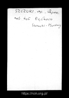 Szczuki. Files of Wizna district in the Middle Ages. Files of Historico-Geographical Dictionary of Masovia in the Middle Ages