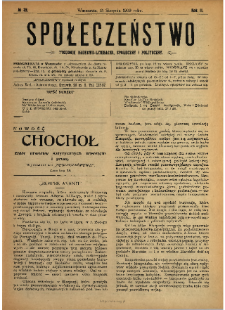 Społeczeństwo : tygodnik naukowo-literacki, społeczny i polityczny 1909 N.32