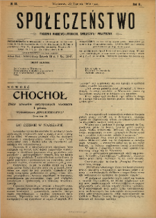 Społeczeństwo : tygodnik naukowo-literacki, społeczny i polityczny 1909 N.33