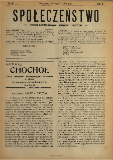 Społeczeństwo : tygodnik naukowo-literacki, społeczny i polityczny 1909 N.34