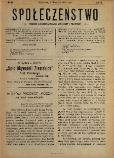 Społeczeństwo : tygodnik naukowo-literacki, społeczny i polityczny 1909 N.35