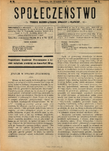 Społeczeństwo : tygodnik naukowo-literacki, społeczny i polityczny 1909 N.38