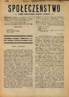 Społeczeństwo : tygodnik naukowo-literacki, społeczny i polityczny 1909 N.39