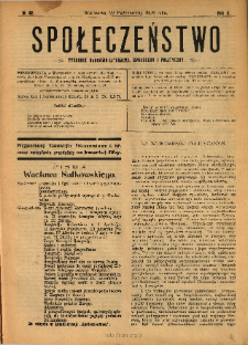 Społeczeństwo : tygodnik naukowo-literacki, społeczny i polityczny 1909 N.42