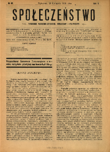 Społeczeństwo : tygodnik naukowo-literacki, społeczny i polityczny 1909 N.46