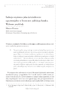 Izolacja więzienna jako doświadczenie egzystencjalne w literaturze polskiego baroku. Wybrane przykłady