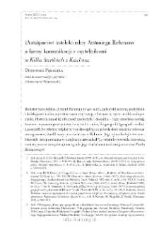 (Auto)portret intelektualny Antoniego Rehmana a formy komunikacji z czytelnikami w „Kilku kartach z Kaukazu”