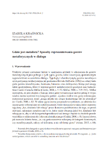 Where is metaphor? The ways of representing metaphoric gestures in dialogue