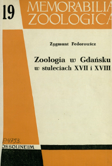 Zoologia w Gdańsku w stuleciach XVII i XVIII