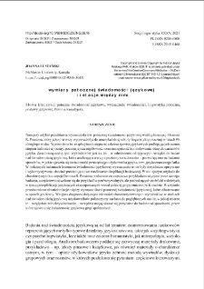 Modes of Folk-linguistic Awareness and Relationships between them